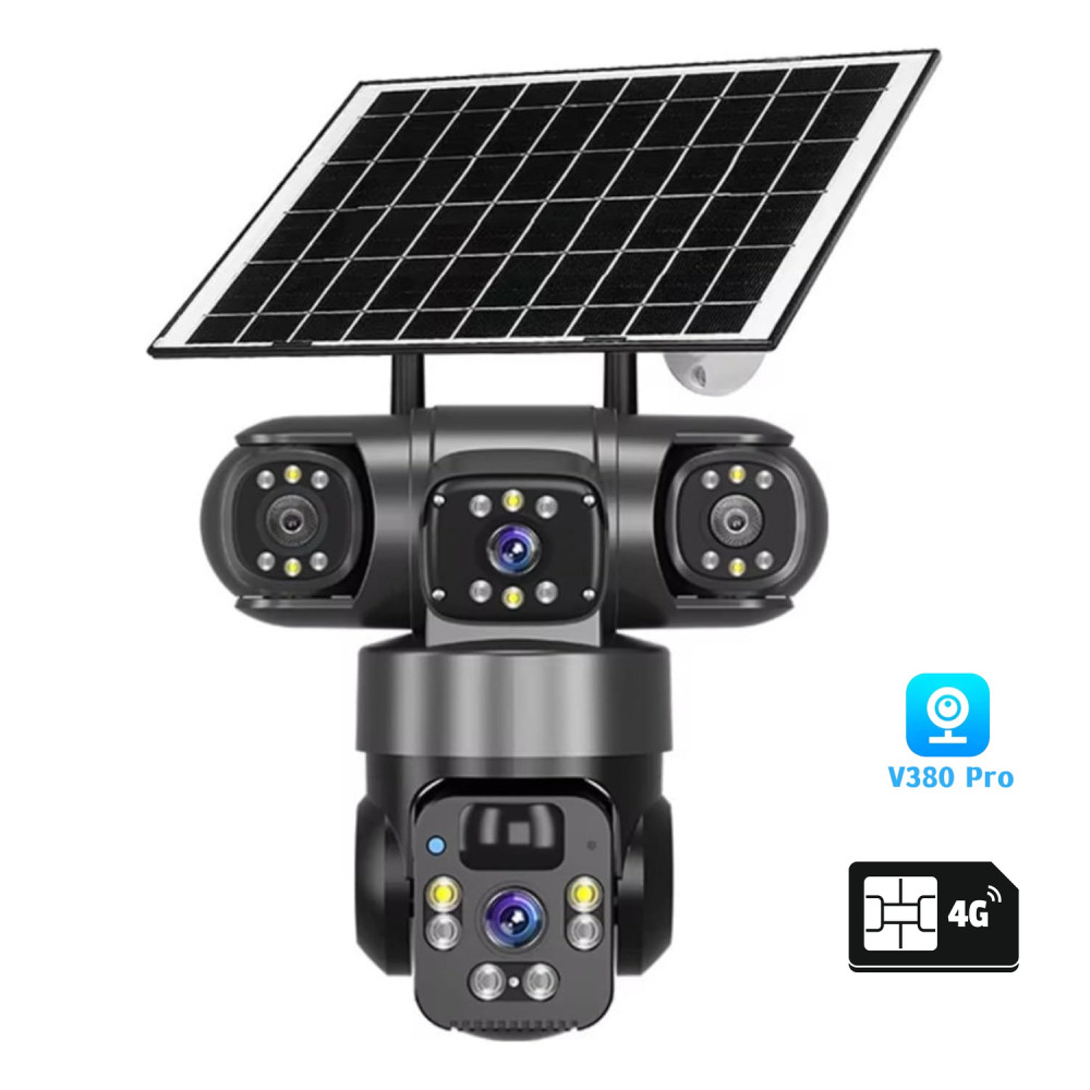 Соларна 4G камера AOV Robot 3311, три камери, 12MP, Colorview