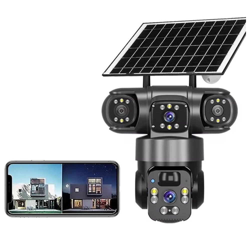 Соларна 4G камера AOV Robot 3311, три камери, 12MP, Colorview