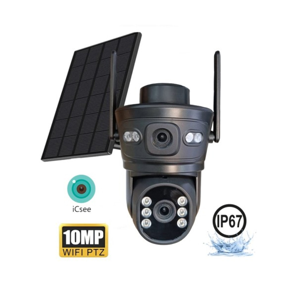 Соларна Wi-Fi IP камера AOV Robot 3313, двойна, 6MP, Colorview