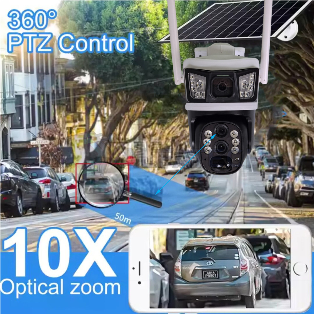 4G Соларна камера със SIM карта Robot Dual Lense IPC-V380-P3