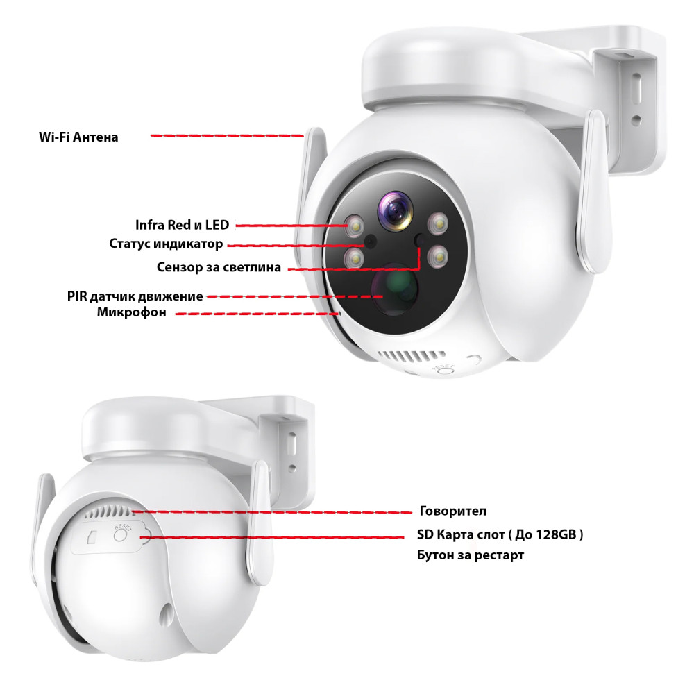 Соларна Wi-Fi IP камера Robot CH-Q8141