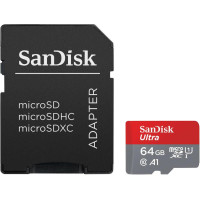 Карта памет SanDsik 64GB Ultra, microSD, SDXC, Class 10