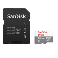 Карта памет SanDisk Ultra 64GB Ultra, microSD, SDXC, Class 10