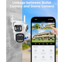 Wi-Fi IP камера SH600CDL с три обектива 6MPx, Colorview