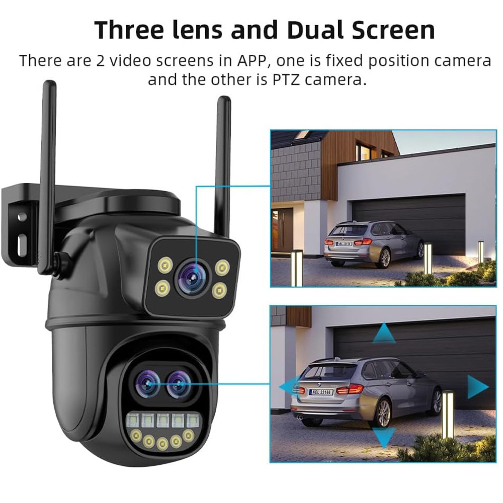 Wi-Fi IP камера SH600PTL с три обектива 12MPx, Colorview