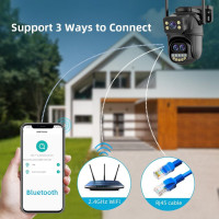 Wi-Fi IP камера SH600PTL с три обектива 12MPx, Colorview