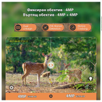 4G Соларна камера със SIM Ubox SH120TUA три обеткива 15х ZOOM 12MP