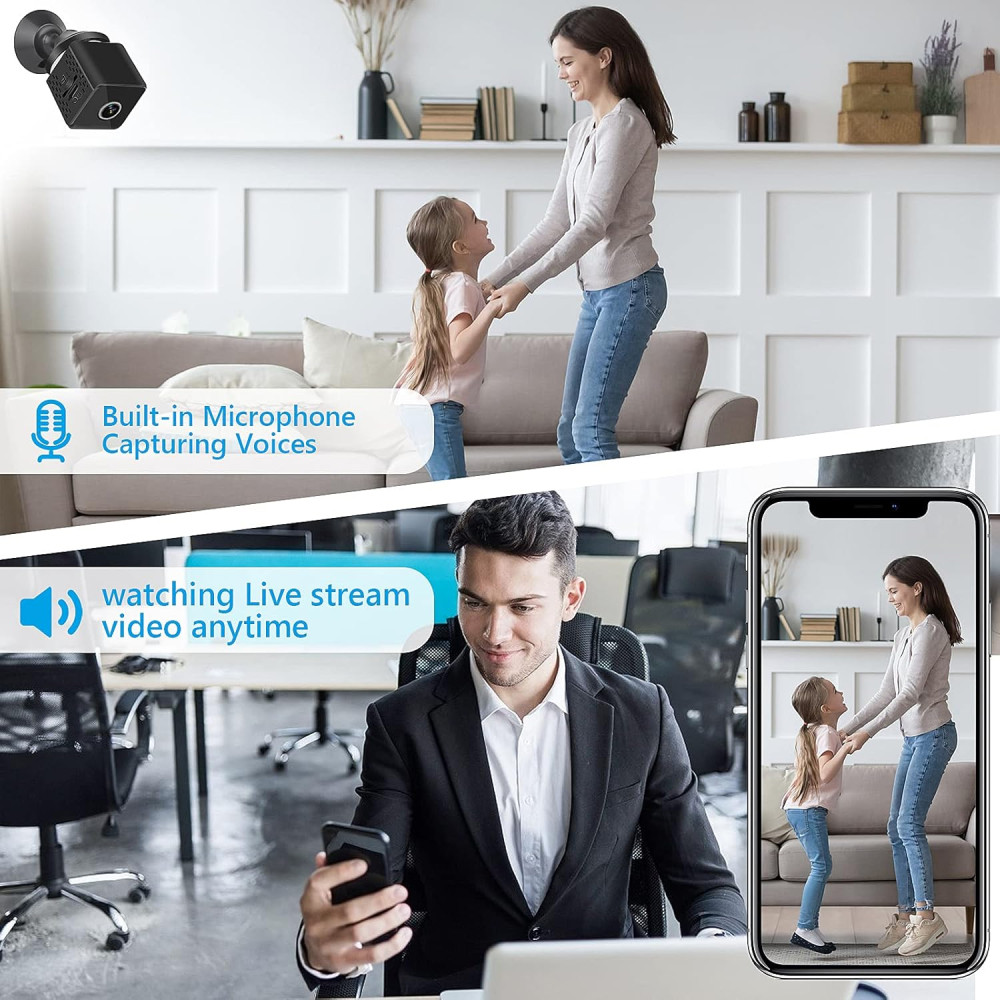 Мини шпионска камера FTY X9, 720P, Motion detect