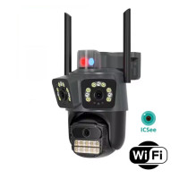 Тройна Wi-Fi IP камера P15 за външен монтаж  9MPx, Colorview