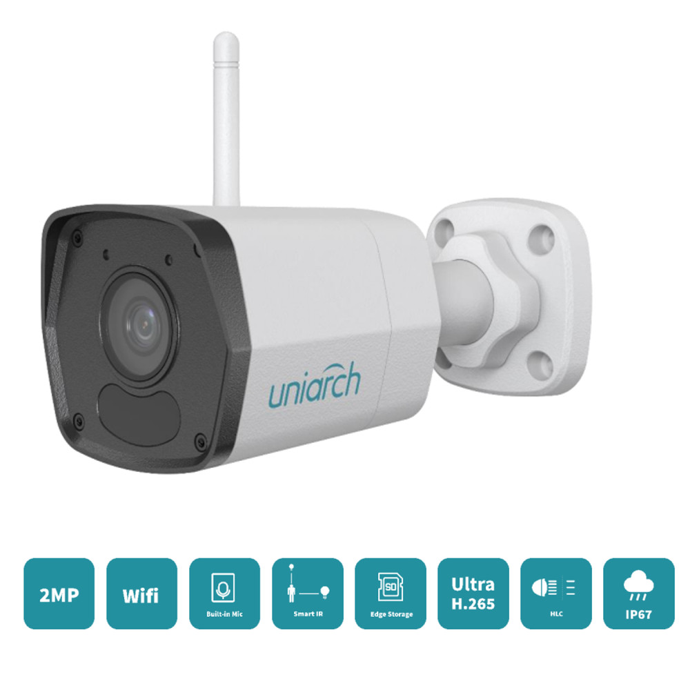 Wi-Fi IP Камера Uniarch Uho-B1R-M2F3, 2MP, Метален корпус