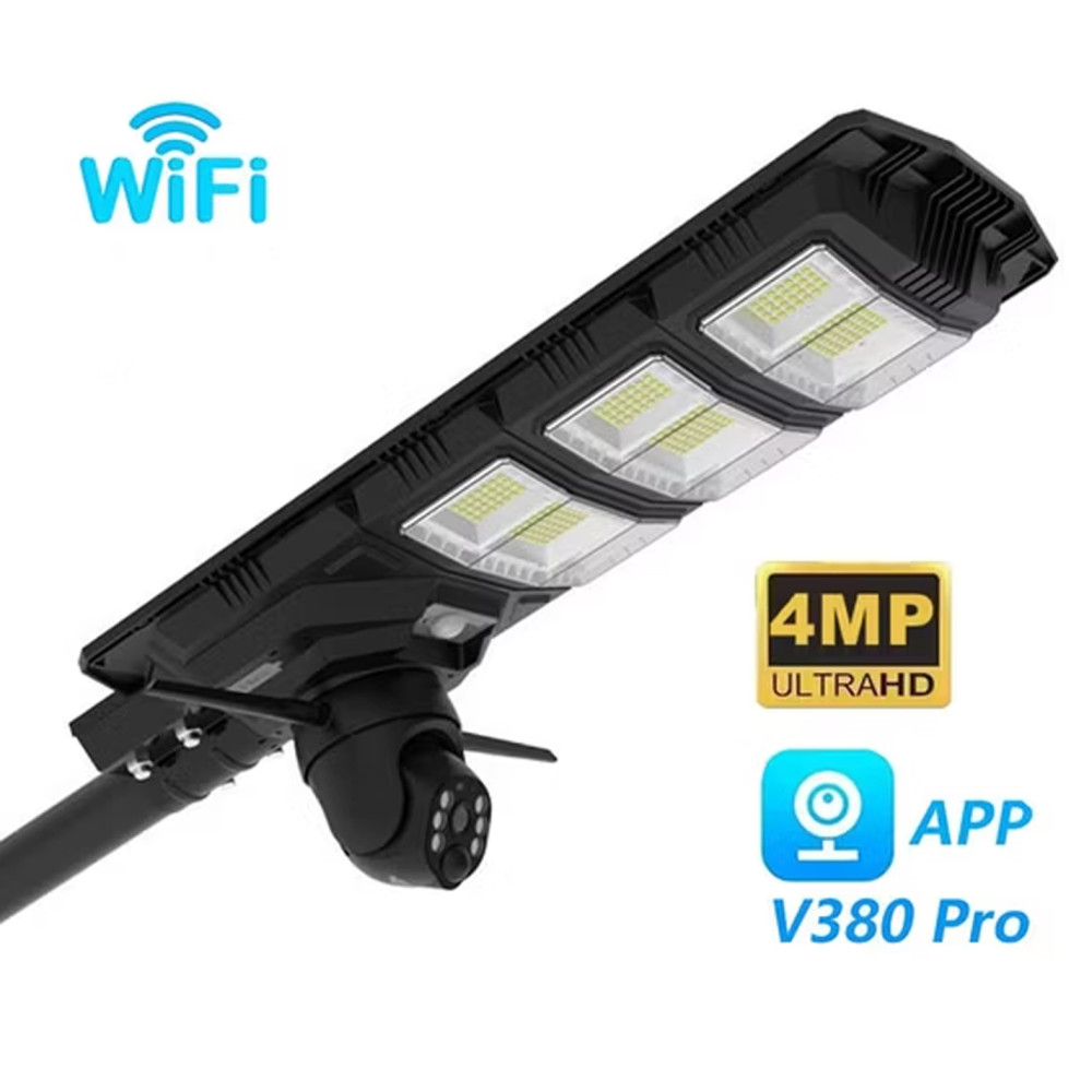 Соларна лампа с WiFi камера за видеонаблюдение XA01-WiFi 4Mpx 1800W