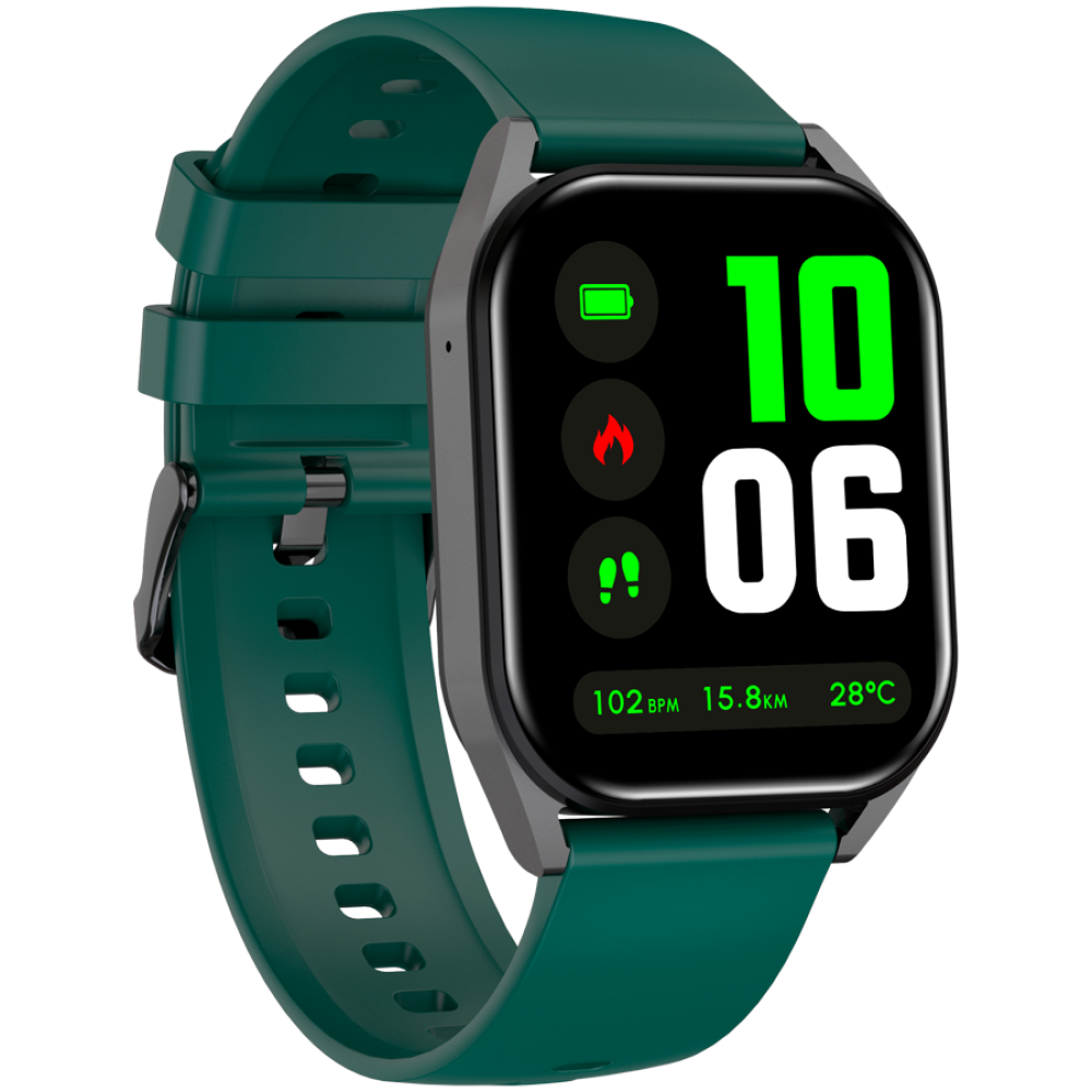 Смарт часовник Canyon Chatter SW-58, 45мм, Черно зелен