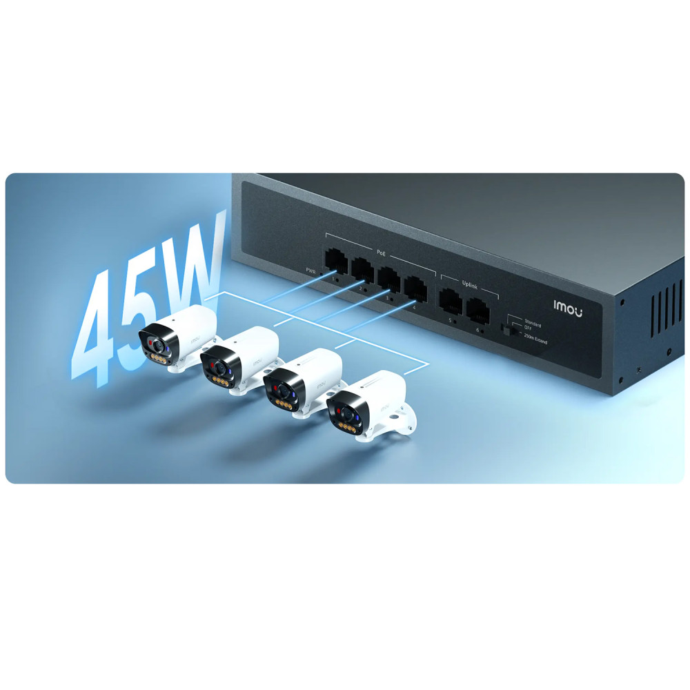 Комплект за видеонаблюдение Imou с 4 външни Bullet 5MPX камери