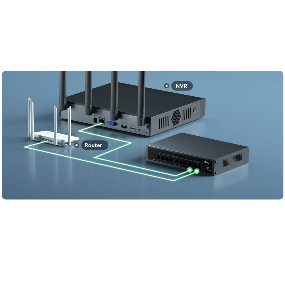 Комплект за видеонаблюдение Imou с 4 външни Bullet 5MPX камери