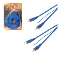 Аудио кабел Чинчове с управление Wireman RCA to RCA 5 метра, син