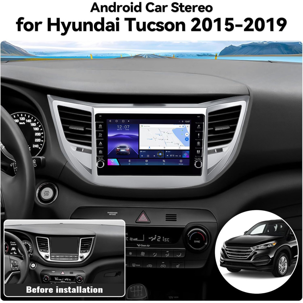 Мултимедия за Hyundai Tucson 2014-2018 с бутони 8 инча