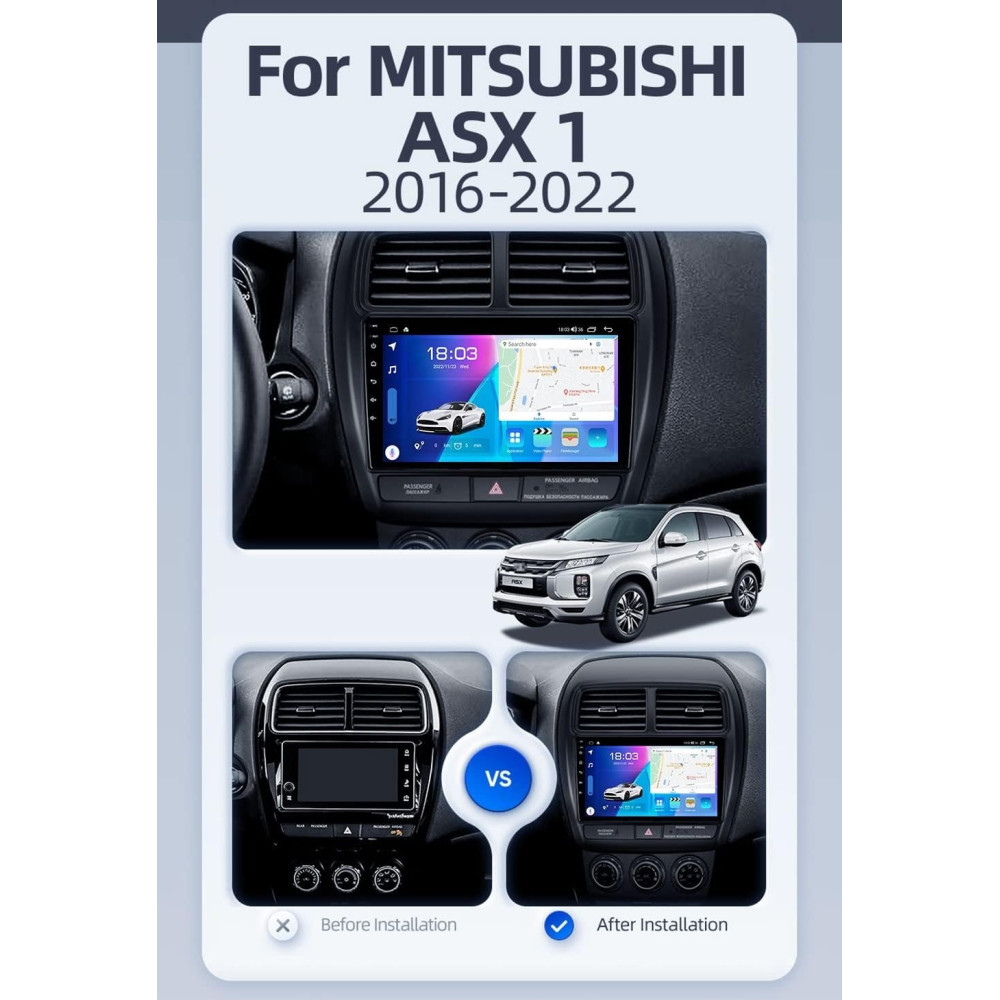 Мултимедия за MITSUBISHI ASX 2016 - 2022 / 10" ANDROID