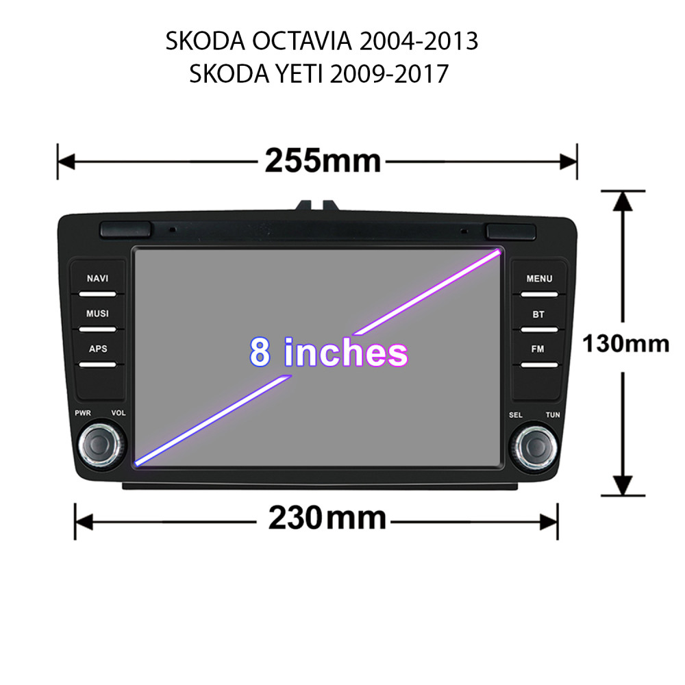 Мултимедия за Skoda Octavia 2 и Skoda Yeti / 8001