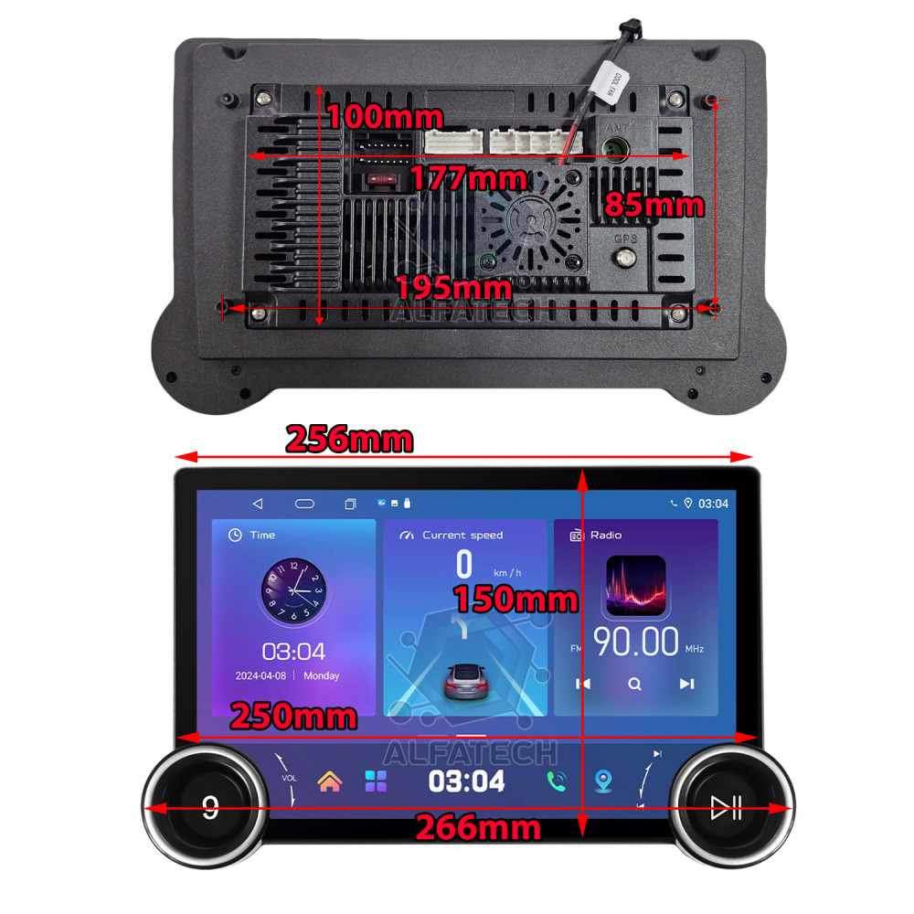 Мултимедия 1009Q8 Knob 2+32GB Android 12" QLED с потенциометри