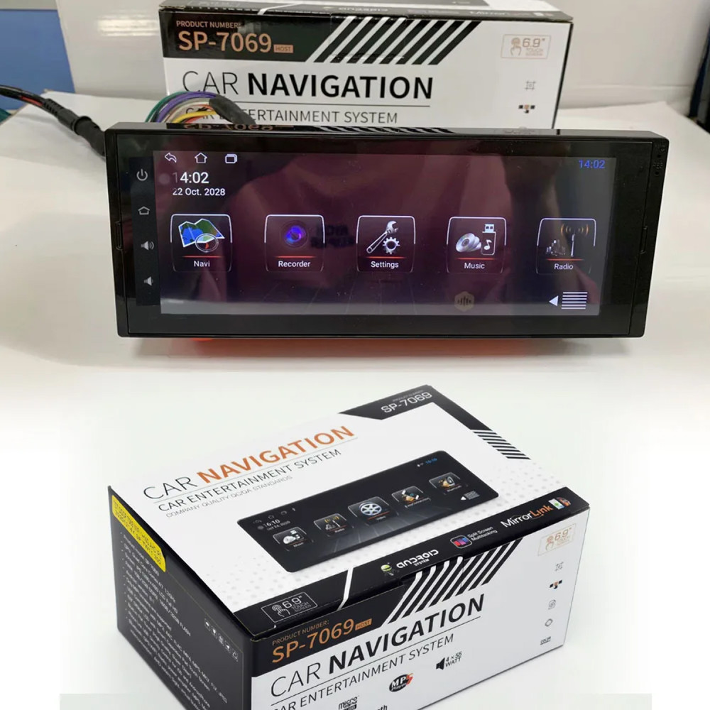 Мултимедия SP7069, 1DIN, Android, 6.9,Wi-Fi, GPS, Google, MP5 Player