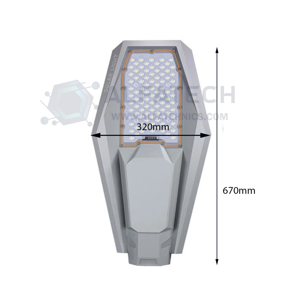 Соларна улична лампа Jortan 1000W JRN 1000, Метален корпус