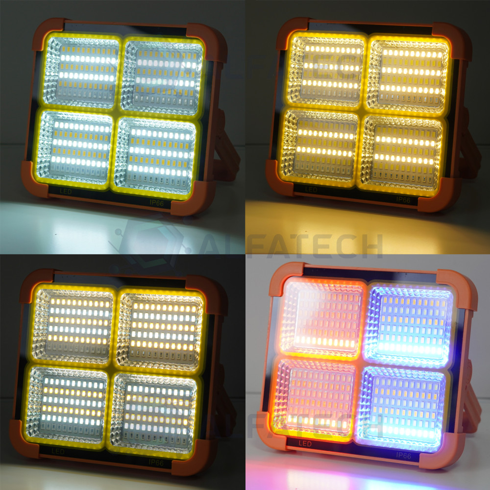 LED Прожектор Orange 1288 вграден соларен панел батерия и магнит