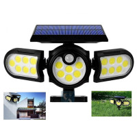 Соларна лампа SH1206 с три чупещи глави и датчик за движение 