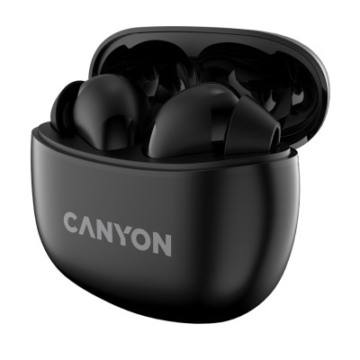 Слушалки Canyon CNS-TWS5W, Bluetooth, Microphone, Charging 500mAh