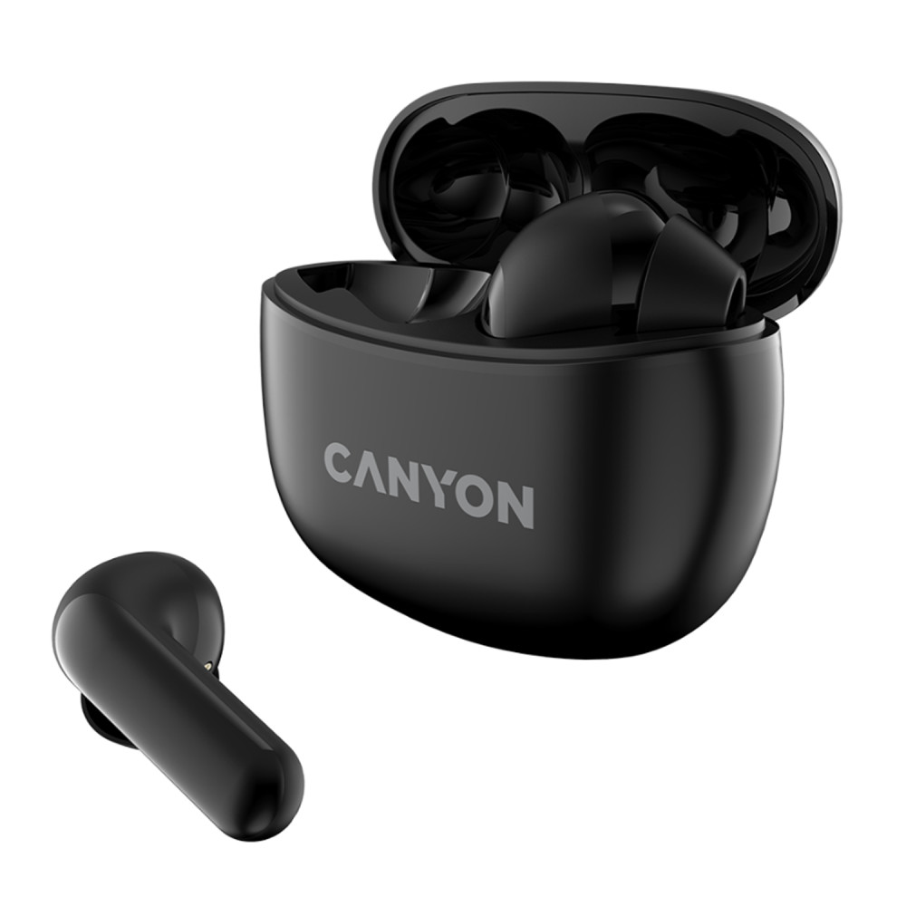Слушалки Canyon CNS-TWS5W, Bluetooth, Microphone, Charging 500mAh