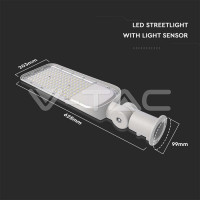 Улична лампа с датчик за осветеност Samsung чип 150W 4000K 120lm/W