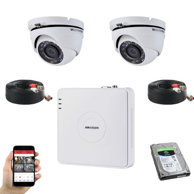 Hikvision Trubo HD с 2 куполни камери