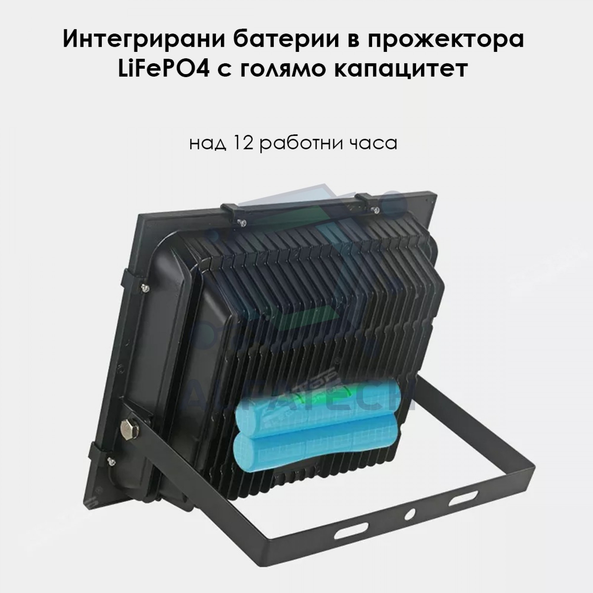 LED Прожектор 400W със Соларен панел