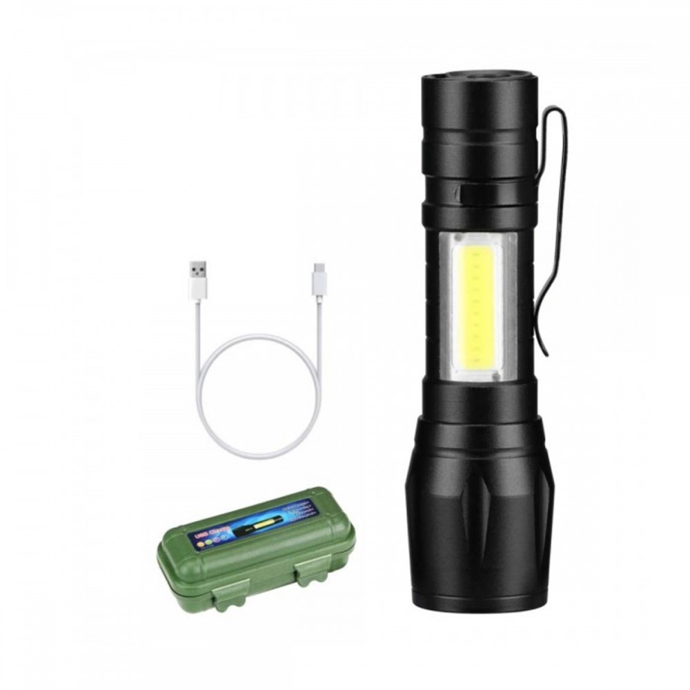 LED Акумулаторен Фенер 1517, Li-ion, 3 режима, ZOOM