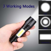 LED Акумулаторен Фенер 1517, Li-ion, 3 режима, ZOOM