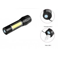 LED Акумулаторен Фенер 1517, Li-ion, 3 режима, ZOOM