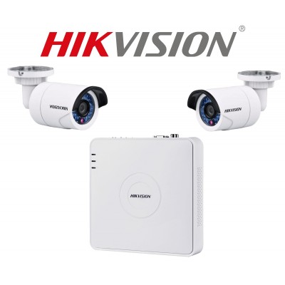 Hikvision DS-7104HGHI-F1 система с 2 камери 720P