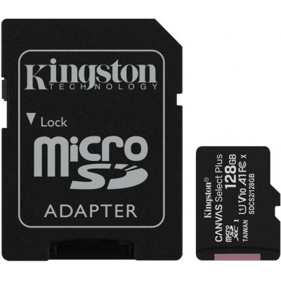 Карта памет 128GB MicroSDXC Kingston Canvas +SD адаптер