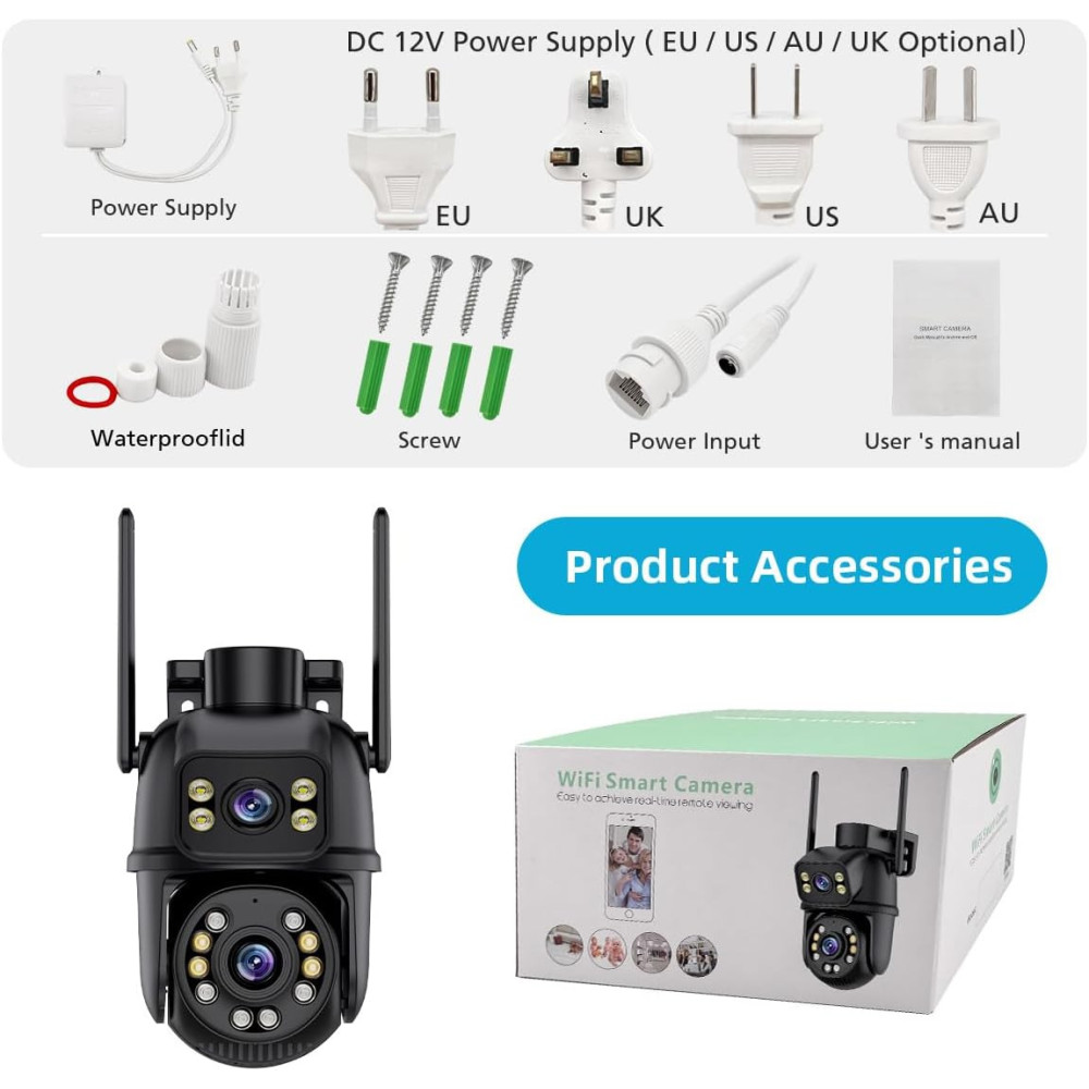 4G Камера SH600JDL-4G със слот за SIM карта, два обектива, Colorview