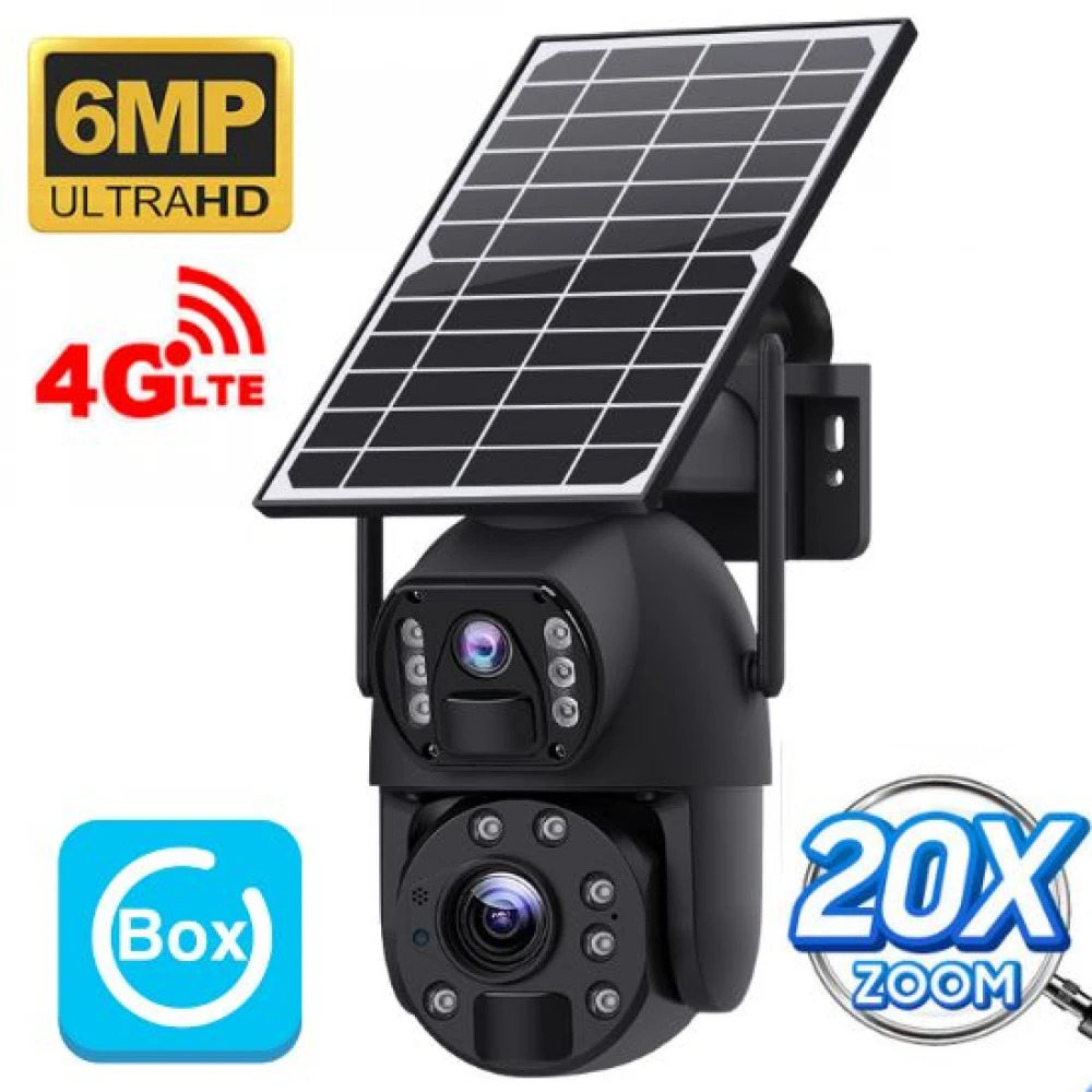 4G Соларна камера моторизирана Ubox SH600UA два обектива 20х ZOOM