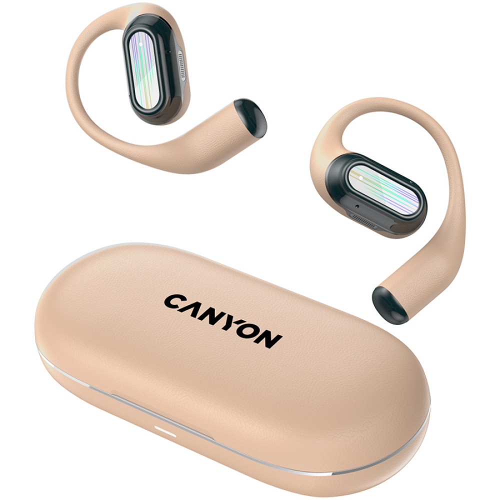 Безжични Слушалки Canyon OnFlow 12,TWS ,ENC шумопотискане, Бежови