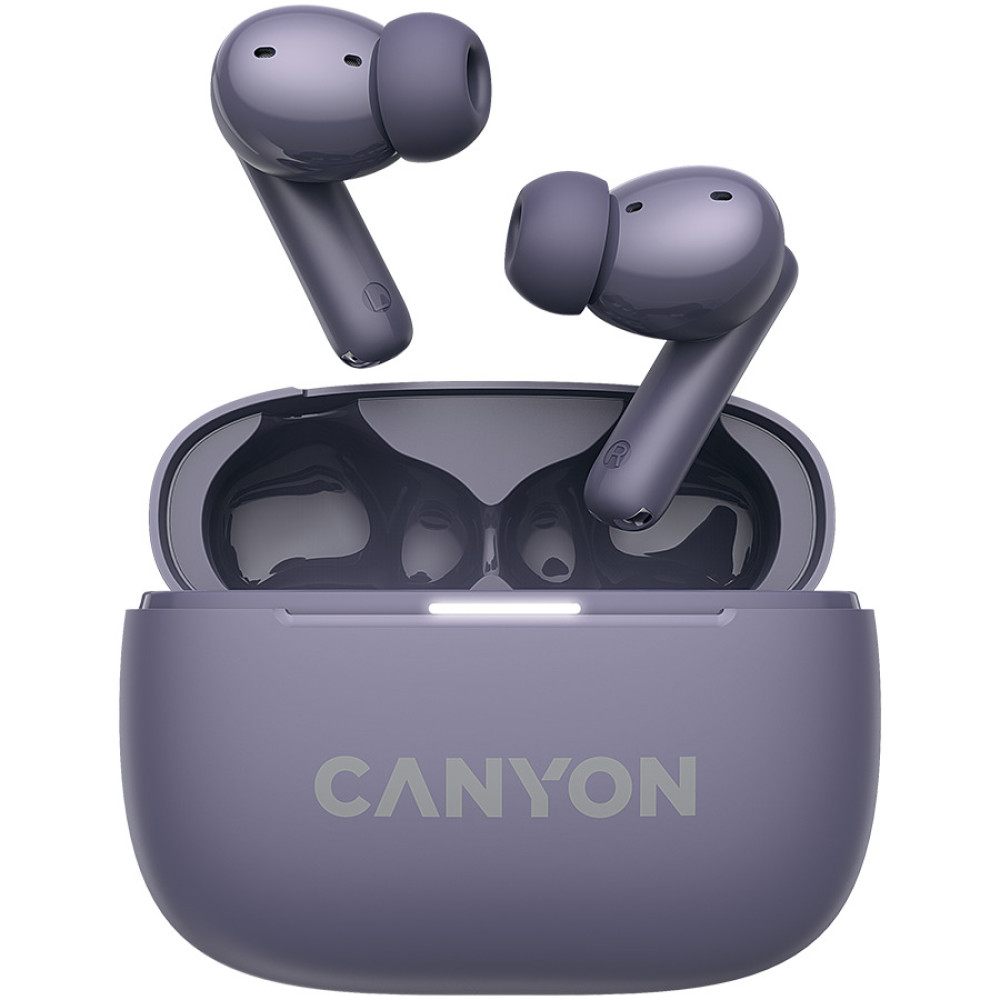 Безжични Слушалки Canyon OnGo TWS-10 ANC+ENC, лилави