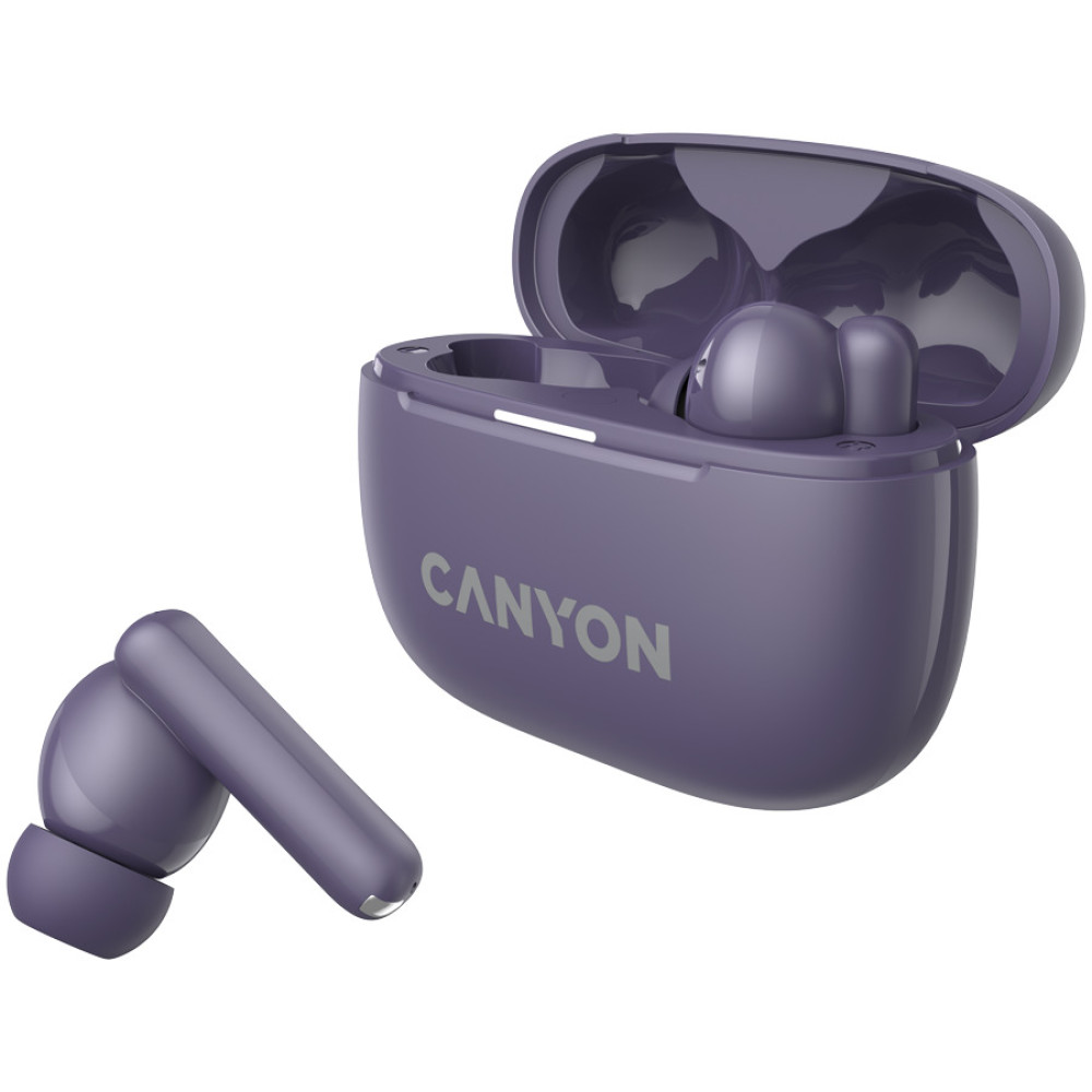 Безжични Слушалки Canyon OnGo TWS-10 ANC+ENC, лилави
