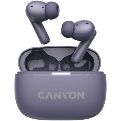 Безжични Слушалки Canyon OnGo TWS-10 ANC+ENC, лилави