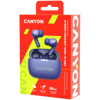 Безжични Слушалки Canyon OnGo TWS-10 ANC+ENC, лилави