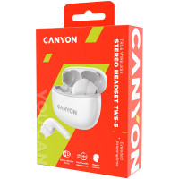 Безжични Слушалки Canyon TWS-5, бели