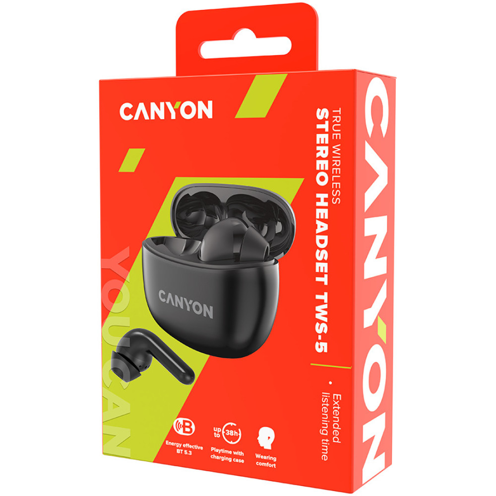 Безжични Слушалки Canyon TWS-5, черни