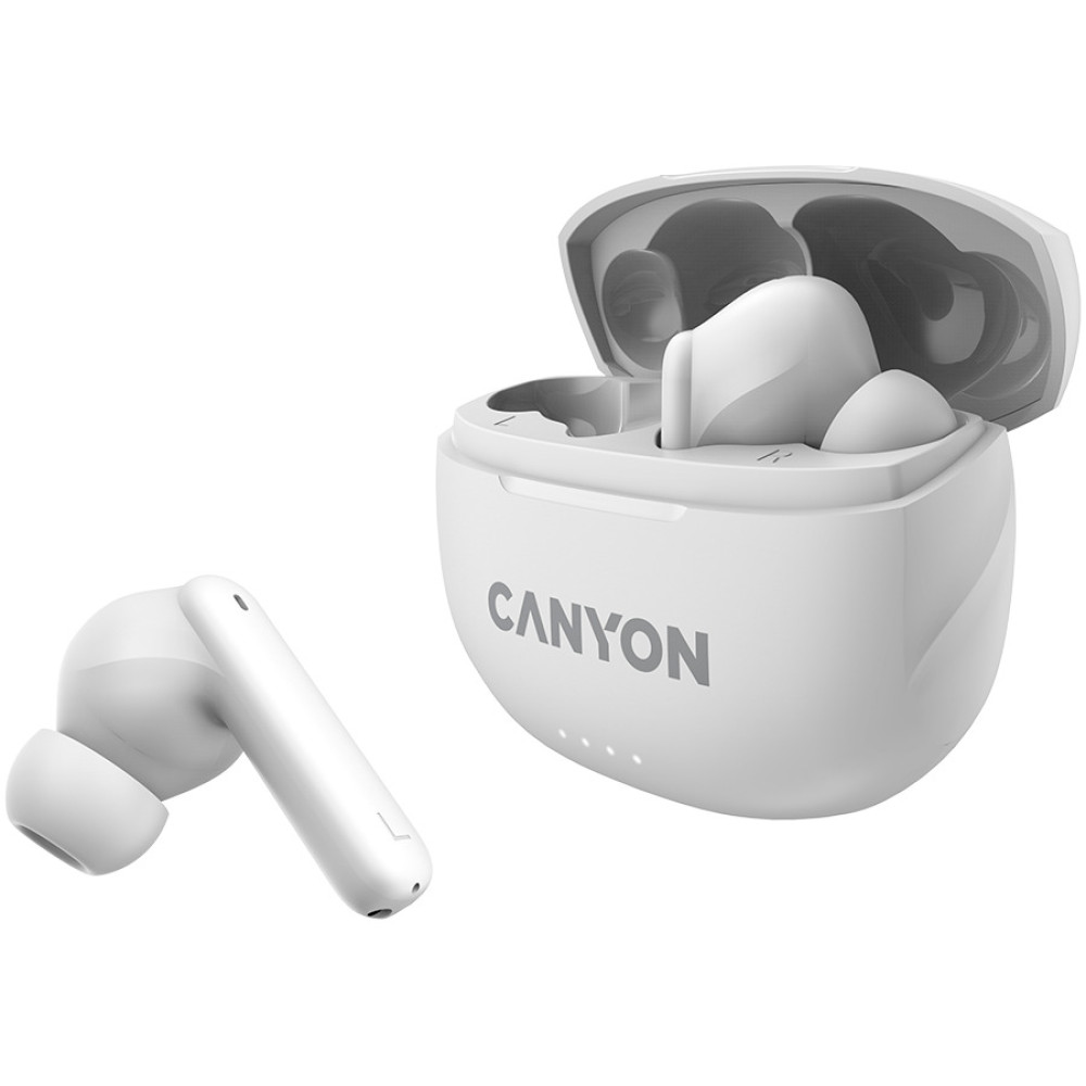 Безжични Слушалки Canyon TWS-8 ENC, Бели