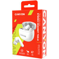 Безжични Слушалки Canyon TWS-8 ENC, Бели