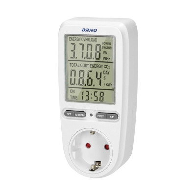 Електромер с LCD 3 редов дисплей ORNO OR-WAT-435(GS) 