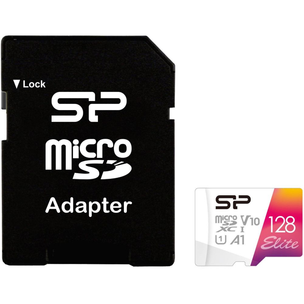 Карта памет microSDHC Silicon Power Elite Colorful SP128GBSTXBV1V20SP